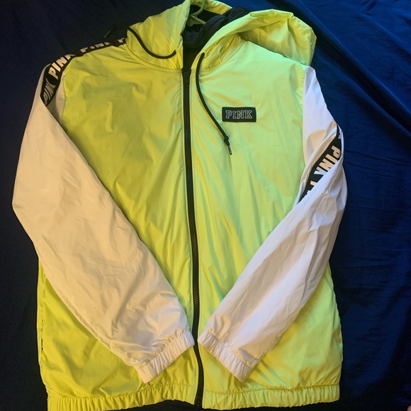 Victoria Secret’s pink neon yellow wind breaker - Picture 1 of 3